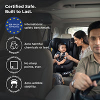 Mee Mee Orbit 360° Rotatable Convertible ISOFIX Car Seat for 0–12 Years (0–36 kg) | Rear & Forward Facing | ECE R44/04 Certified | 5-Point Safety Harness | Adjustable Recline & Headrest | Model Name: Orbit | Black