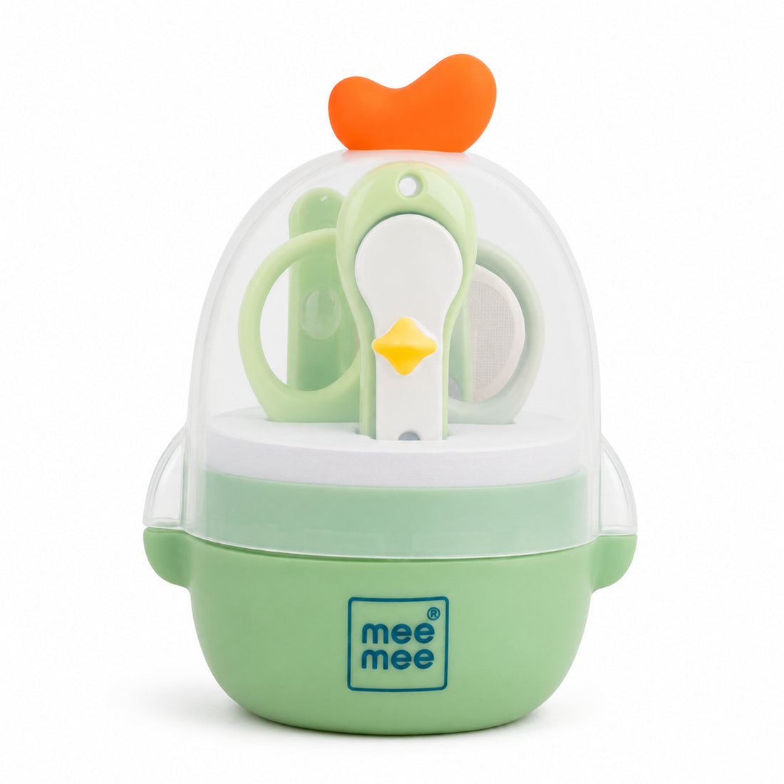 Mee Mee Snip-n-Care 4-in-1 Baby Grooming Kit with Baby Nail Clipper, Scissors, Tweezers & Nail File, BPA Free, Stainless Steel, Safe Nail Care Set