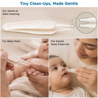Mee Mee Snip-n-Care 4-in-1 Baby Grooming Kit with Baby Nail Clipper, Scissors, Tweezers & Nail File, BPA Free, Stainless Steel, Safe Nail Care Set