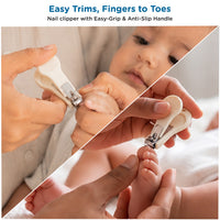 Mee Mee Snip-n-Care 4-in-1 Baby Grooming Kit with Baby Nail Clipper, Scissors, Tweezers & Nail File, BPA Free, Stainless Steel, Safe Nail Care Set