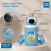 Mee Mee Zippy Sippy 500ml Kids Stainless Steel Water Bottle with Smart Temperature Display | SS316 Steel | 3 Drinking Modes | Leak-Proof Insulated Hot & Cold Bottle | BPA-Free | 2–10 Years