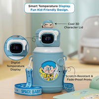 Mee Mee Zippy Sippy 500ml Kids Stainless Steel Water Bottle with Smart Temperature Display | SS316 Steel | 3 Drinking Modes | Leak-Proof Insulated Hot & Cold Bottle | BPA-Free | 2–10 Years