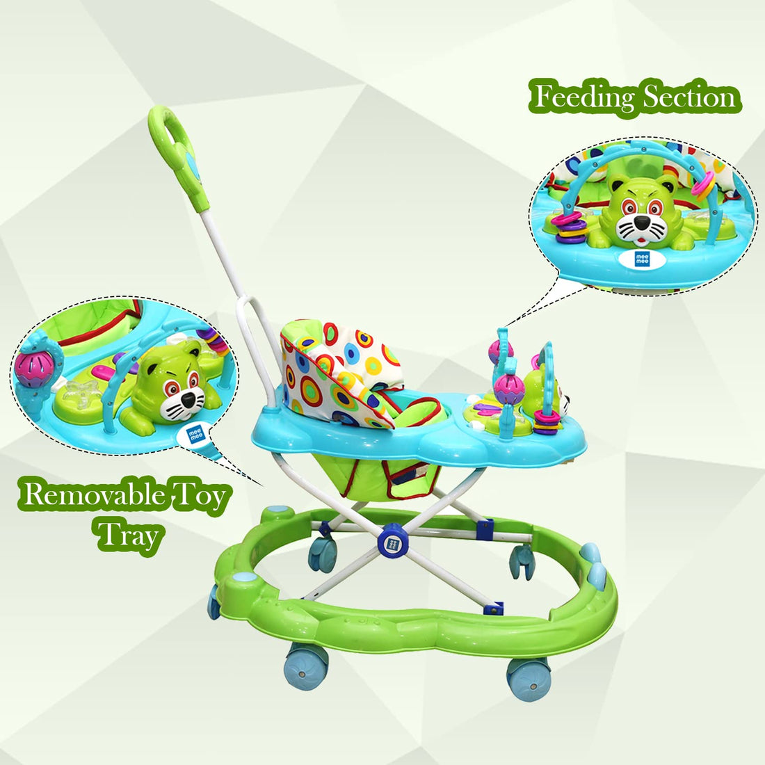 Mee Mee - Baby Walker with Feeding Section Functionality