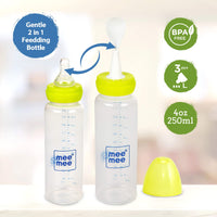 Mee Mee - 2 In 1 Baby Feeding Bottle With Detachable Spoon