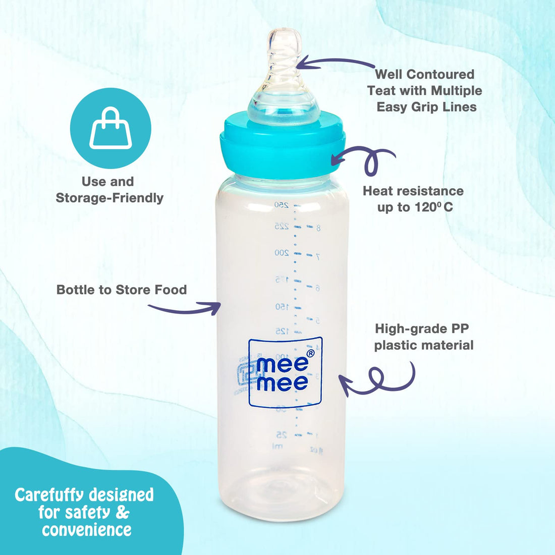 Mee Mee - Baby Feeding Bottle with Use and Storage Friendly
