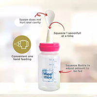 Mee Mee 2 In 1 Baby Feeding Bottle With Detachable Spoon (125ml)