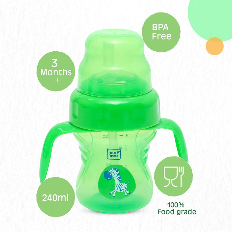 Mee Mee 2 in 1 Spout & Straw Sipper Cup (150 ml) | Anti-Spill Sippy Cup with Soft Silicone Spout & Straw