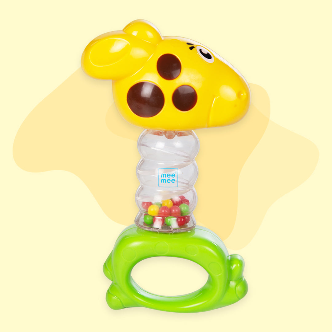Mee Mee - 360° Rotating Rattle with Baby Grip Design