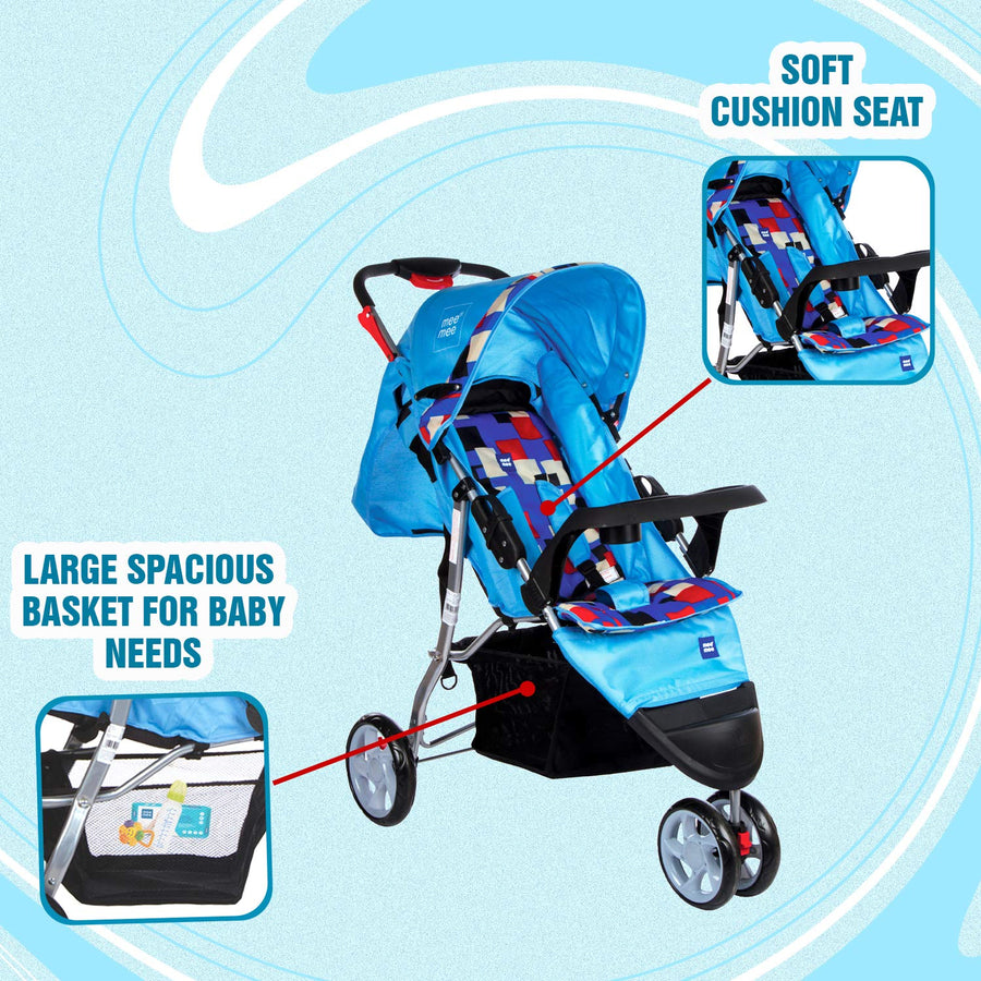 Mee Mee - Lightweight Compact Stroller with Soft Cushion Seat