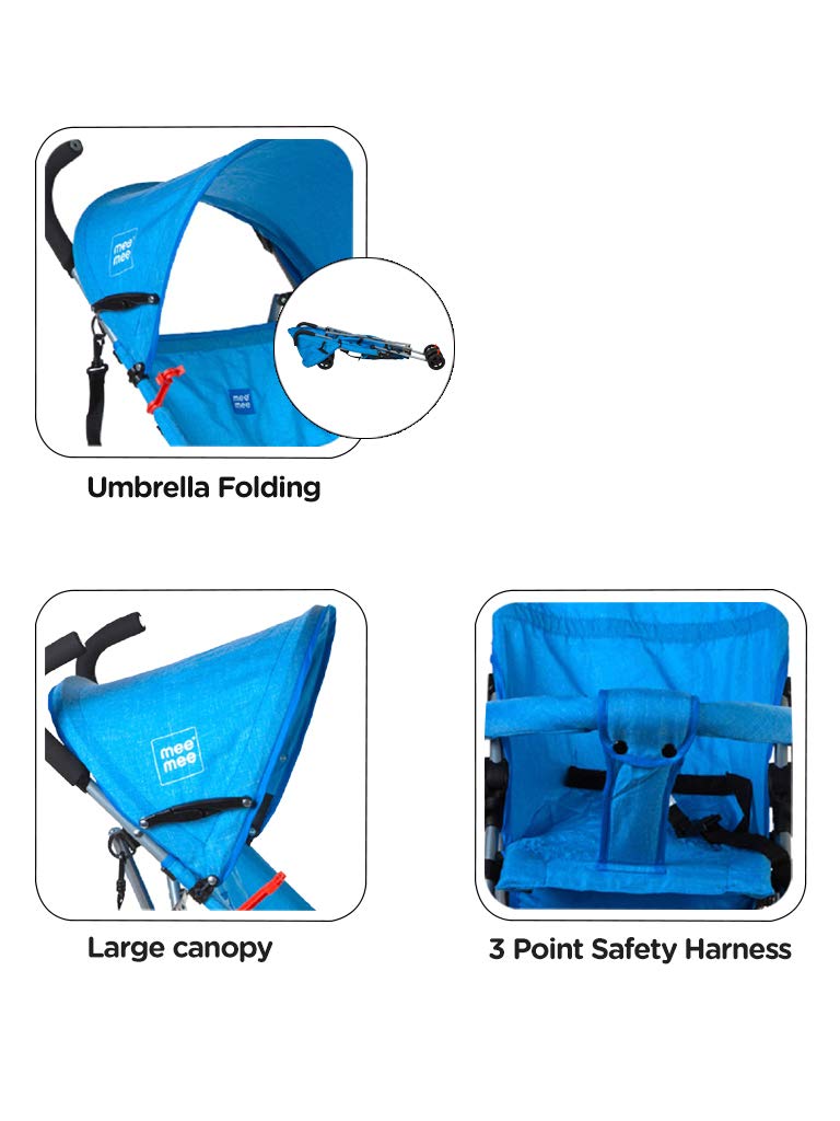 Mee Mee - Baby Stroller with Adjustable 3 Point Safety Belt