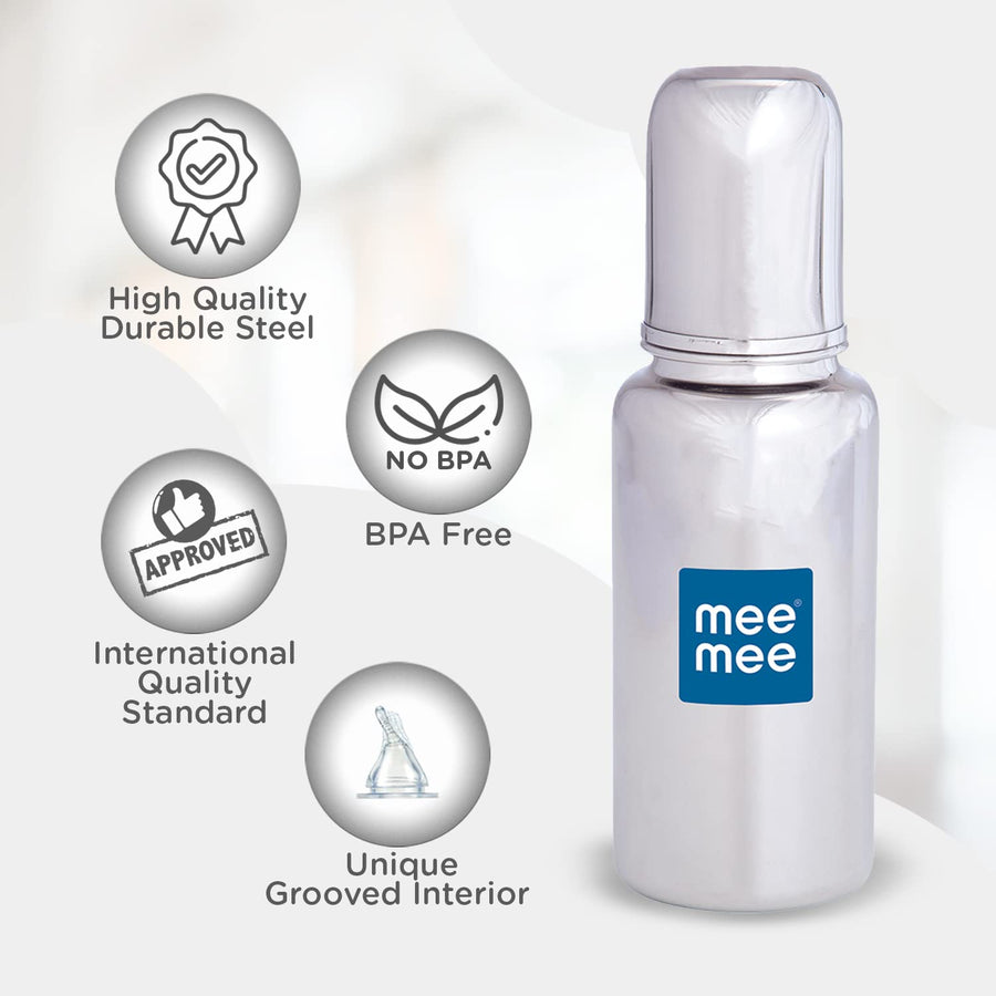 Mee Mee - BPA Free Steel Feeding Bottle