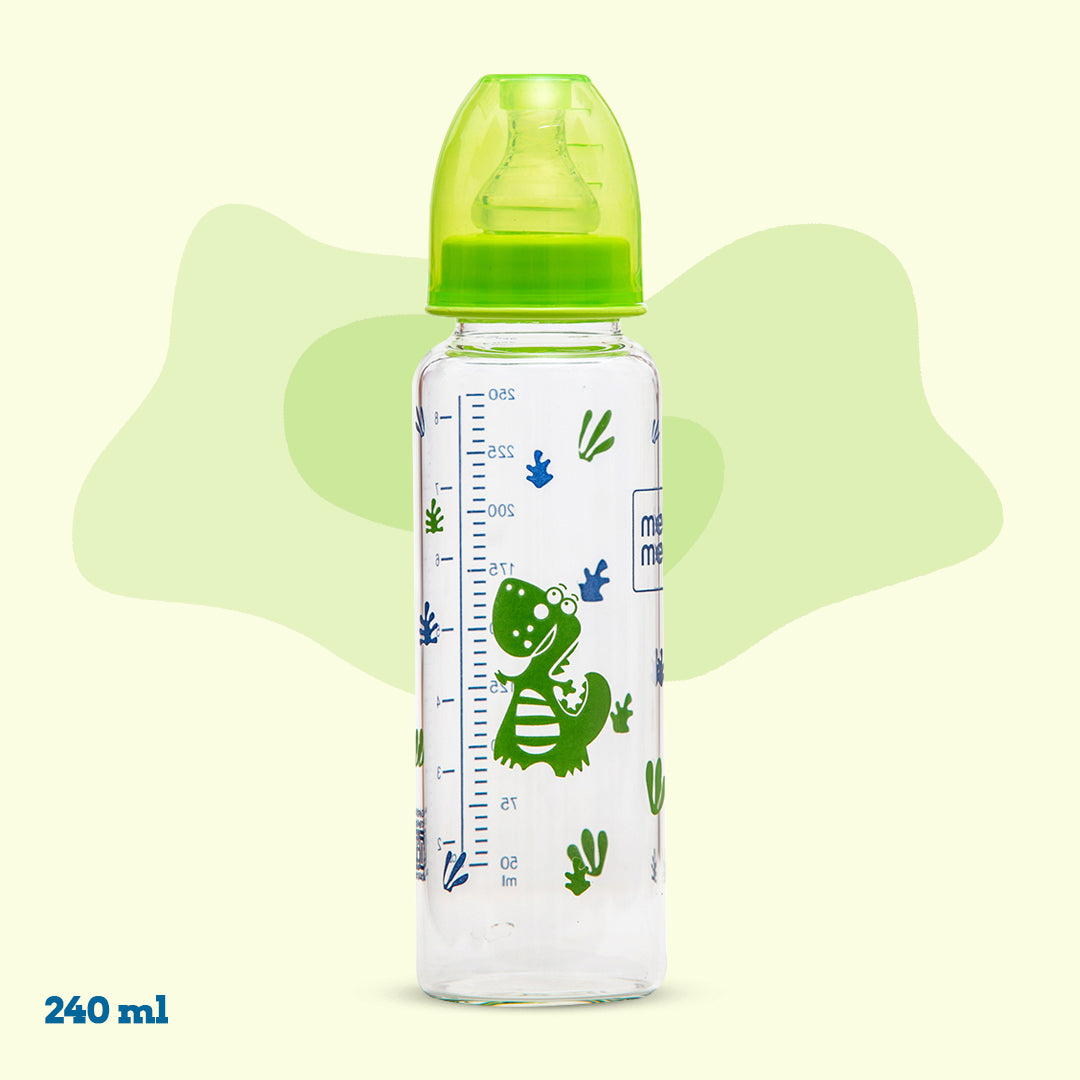 Mee Mee - Premium Glass Feeding Bottle with Anti-Colic Teat