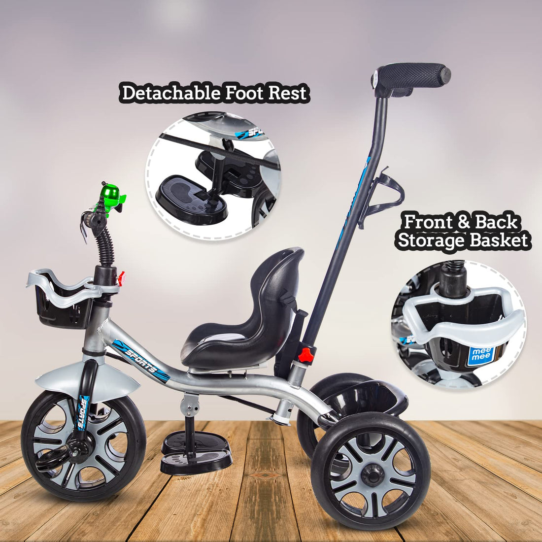 Mee Mee - Premium Baby Tricycle with Detachable Foot Rest