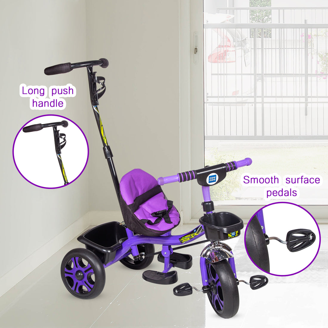 Mee Mee - Premium Baby Tricycle with Long Push Handle