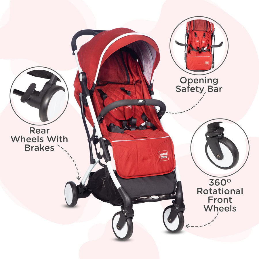 Mee Mee Premium Portable Baby Stroller Pram with Compact Tri-Folding Trolley