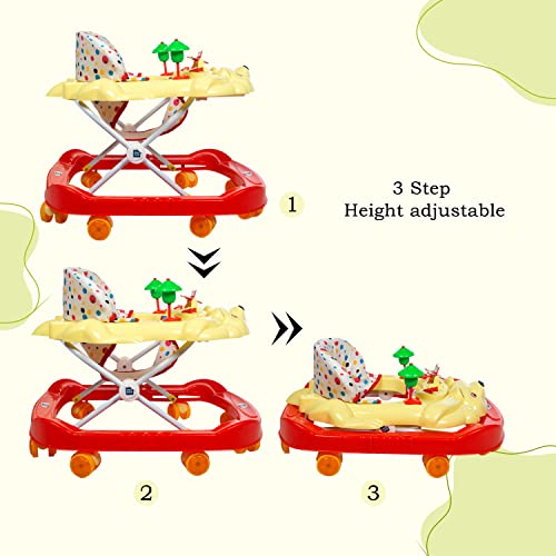 Mee Mee Simple Step Baby Walker with Musical Activity Tray & Attractive Design