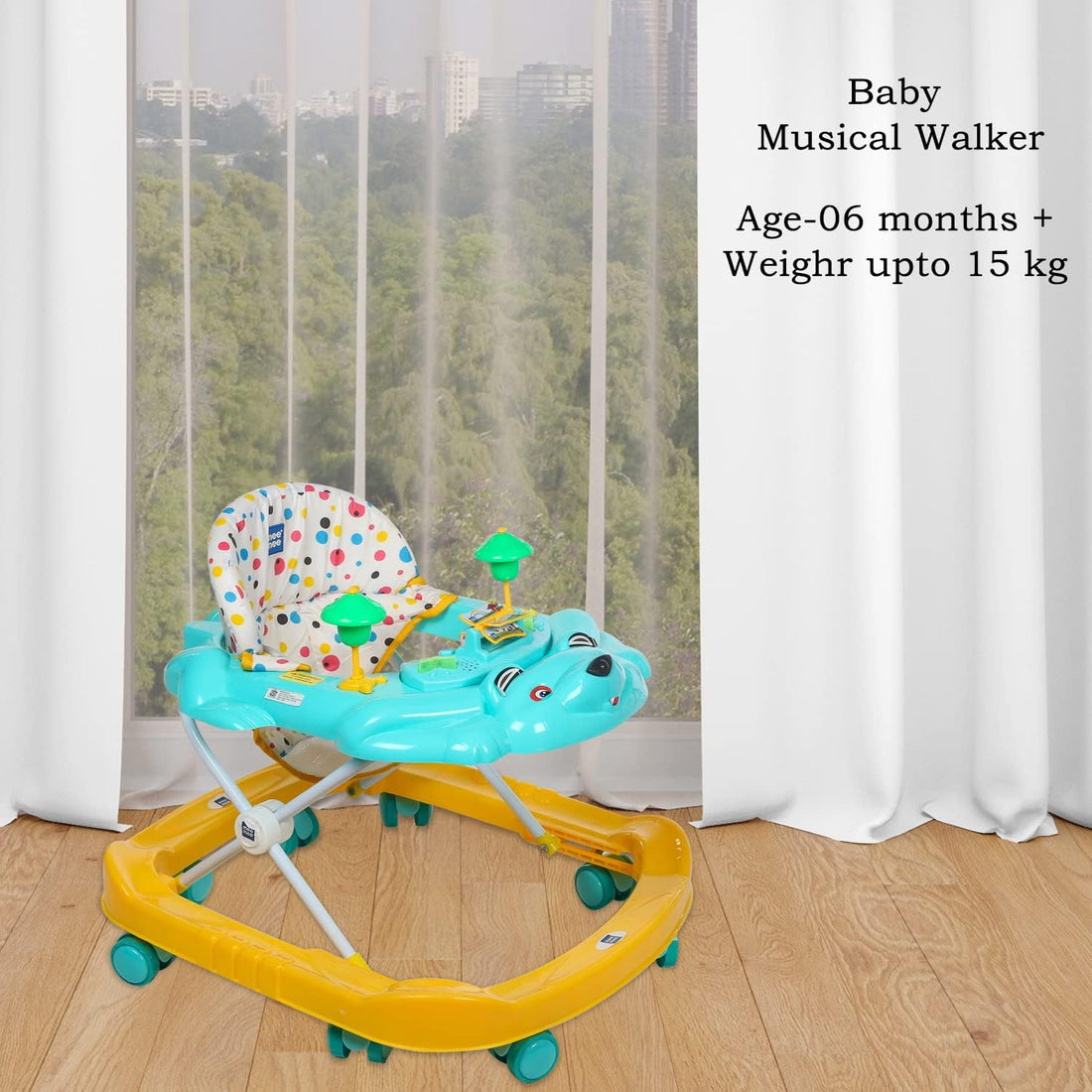 Mee Mee Simple Step Baby Walker with Musical Activity Tray & Attractive Design