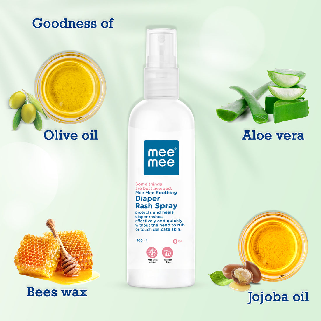 Mee Mee - Diaper Nappy Rash Spray with Olive & Jojoba Oil