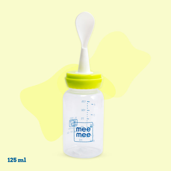 Baby Feeding Bottle with Detachable Spoon - 125ML