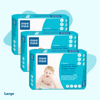 Mee Mee Breathable Premium Baby Diaper Pants With Wetness Indicator and Leak-Proof Edges (Medium, 28 Pcs)